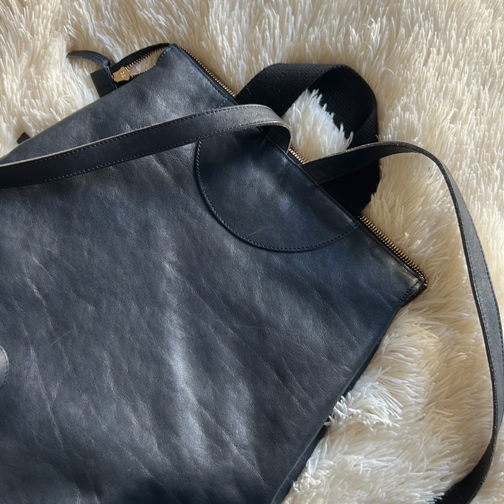 Clare V Navy Remi Backpack - Rustic Navy - Picture 11 of 12